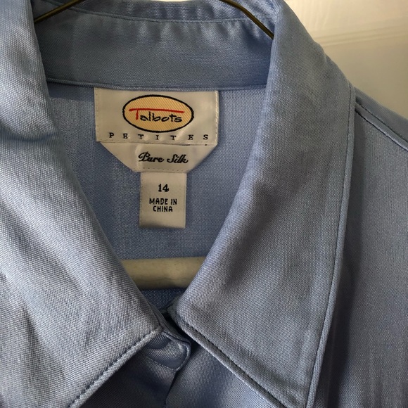 Two (2) Talbots ladies XL Petite Silk Shirts - Picture 3 of 4